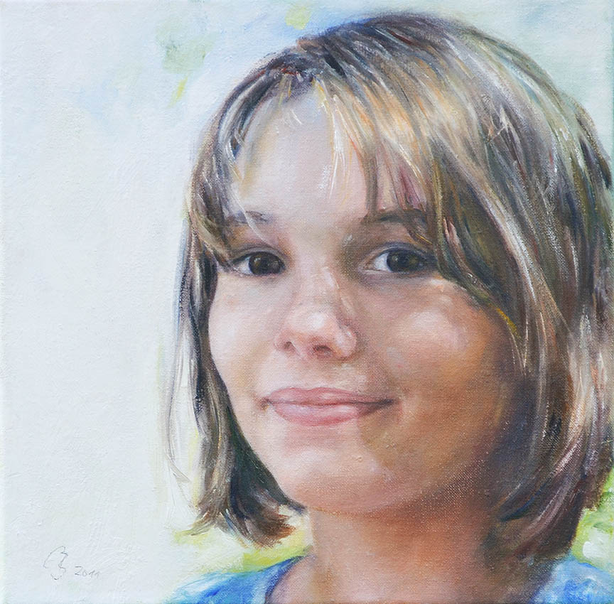 Auftrag, 32 x 32 cm, Öl auf Leinwand, 2011 | © Claudia Bachmann