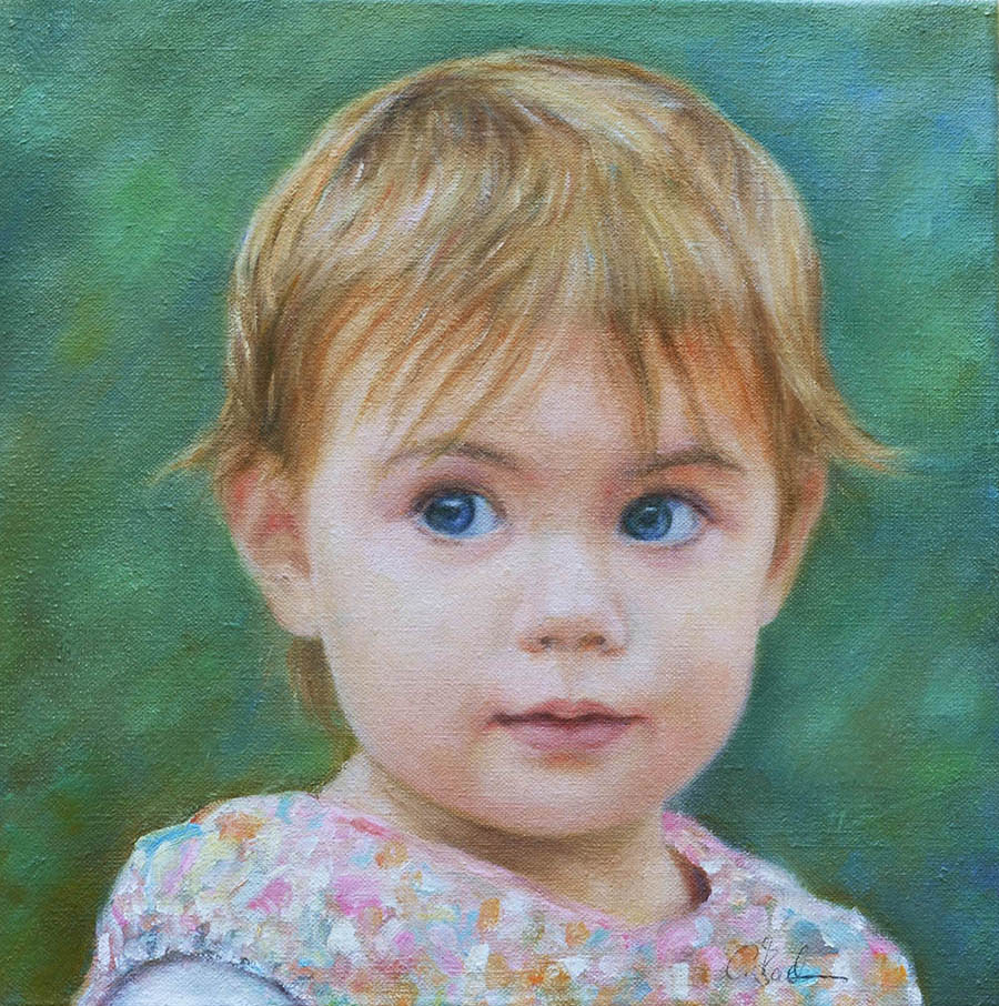 Auftrag, 32 x 32 cm, Öl auf Leinwand, 2014 | © Claudia Bachmann